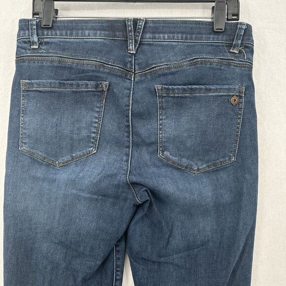 Democracy Jeans Women 10 Skinny Ab Solution Blue Stretch Denim Tummy Control - Picture 5 of 12